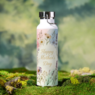 Botella De Agua Happy Mother's Day Wildflowers