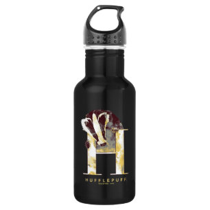 Botella De Agua Harry Potter   acuarela del Badger HUFFLEPUFF™