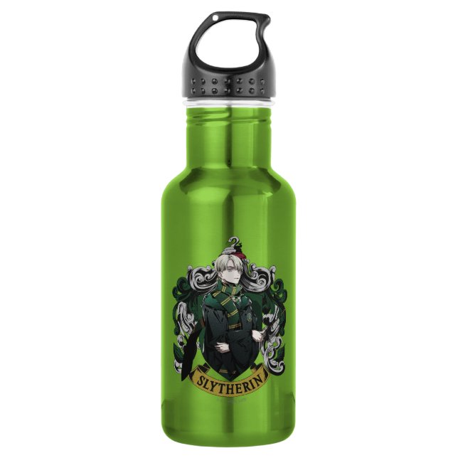 Botella De Agua HARRY POTTER™ | Anime Draco Malfoy House Escudo (Anverso)
