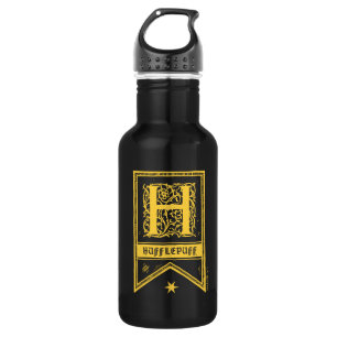 Botella De Agua Harry Potter   Bandera de Monograma de Hufflepuff