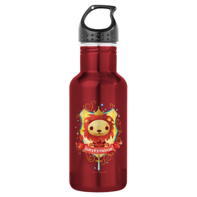 Botella De Agua Harry Potter | Encantador Escudo GRYFFINDOR™ (Anverso)