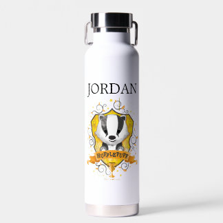 Botella De Agua Harry Potter | Encantador HUFFLEPUFF | Añadir su n
