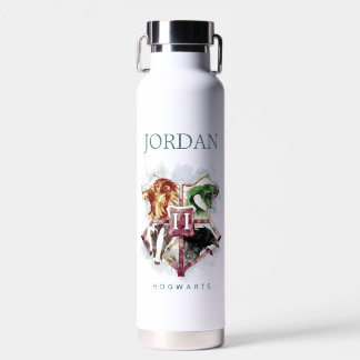 Botella De Agua Harry Potter | Escudo HOGWARTS™ | Añadir su nombre