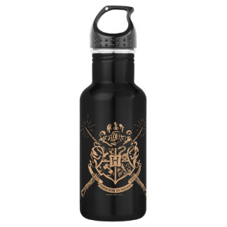 Botella De Agua Harry Potter| Escudo Hogwarts de palas cruzadas