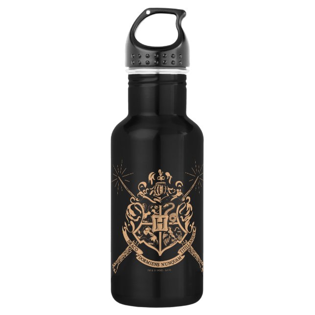 Botella De Agua Harry Potter| Escudo Hogwarts de palas cruzadas (Anverso)