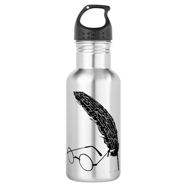 Botella De Agua Harry Potter | Gafas y Pluma (Anverso)