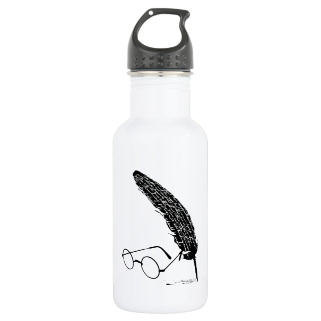 Botella De Agua Harry Potter | Gafas y Pluma (Anverso)