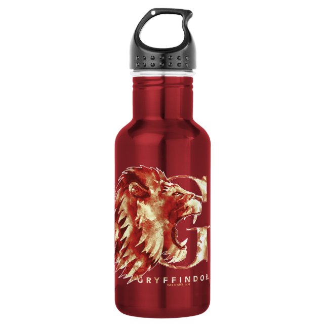 Botella De Agua Harry Potter | GRYFFINDOR™ León Acuarela (Anverso)