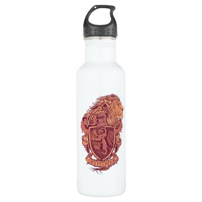 Botella De Agua Harry Potter | Gryffindor Lion Escudo (Anverso)