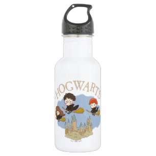 Botella De Agua HARRY POTTER™, Hermione, & Ron sobrevuelan HOGWART