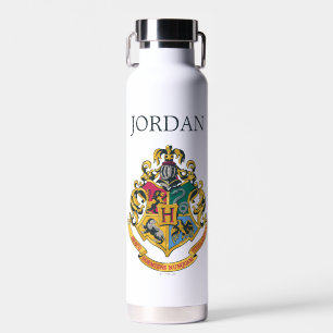 Botella De Agua Harry Potter Hogwarts Crest Añadir su nombre