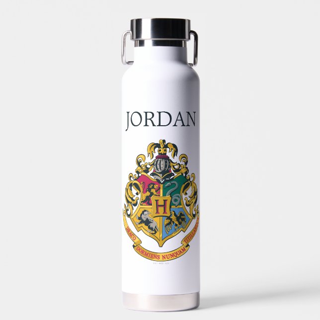 Botella De Agua Harry Potter | Hogwarts Crest | Añadir su nombre (Delantero)