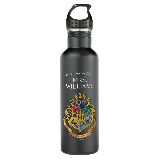 Botella De Agua Harry Potter | Hogwarts Crest Teacher Personalize (Anverso)