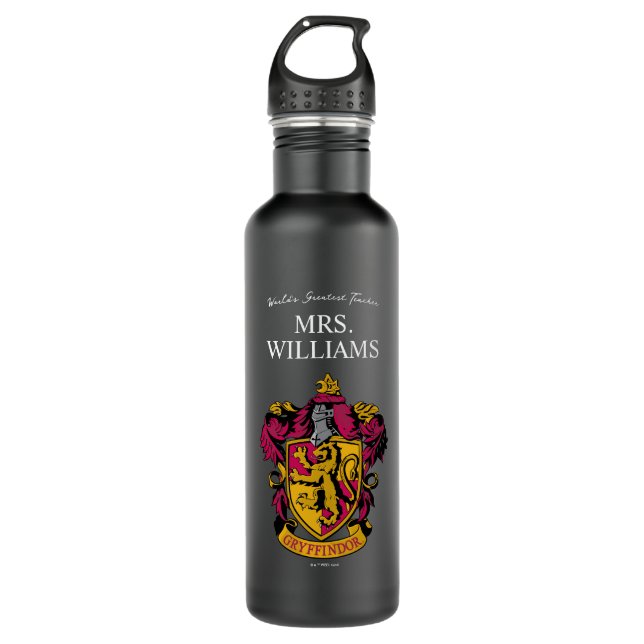 Botella De Agua Harry Potter | Profesor Gryffindor personalizado (Anverso)