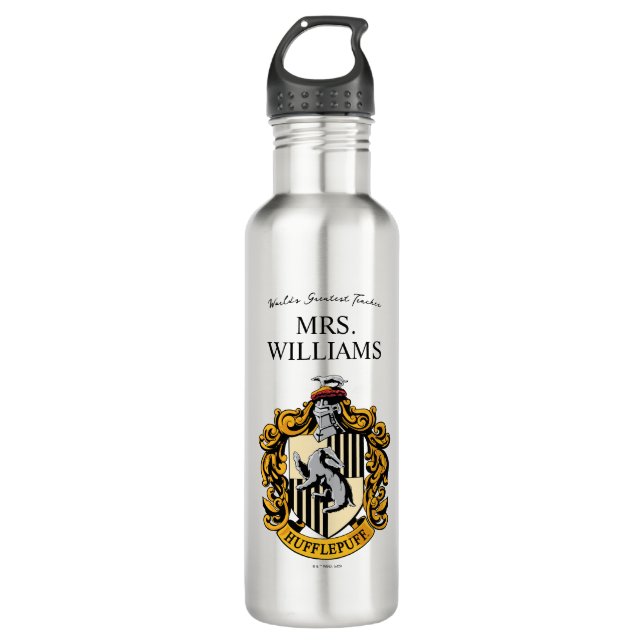 Botella De Agua Harry Potter | Profesor Hufflepuff Personalizado (Anverso)