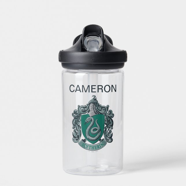 Botella De Agua Harry Potter | Slytherin | Añade tu nombre (Delante)