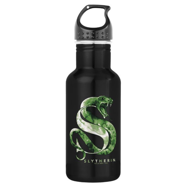 Botella De Agua Harry Potter | SLYTHERIN™ Snake Watercolor (Anverso)