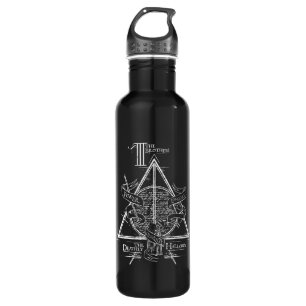 Botella De Agua Harry Potter Spell   MUERTE HALLOWS Graphic