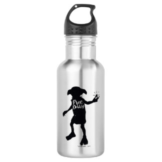 Botella De Agua Harry Potter| Tipografía de silueta "Dobby libre"