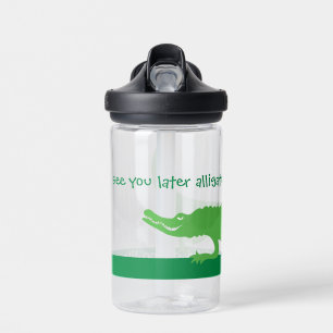 Botella De Agua Hasta Luego Caimán Verde