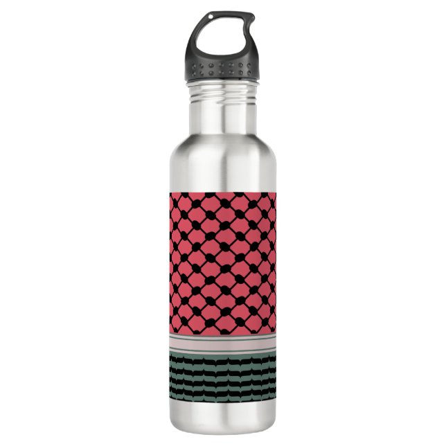 Botella De Agua Hatta Keffiyeh Kufiya Folk (Anverso)