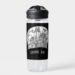 Botella De Agua Haunted House and Bats Halloween 