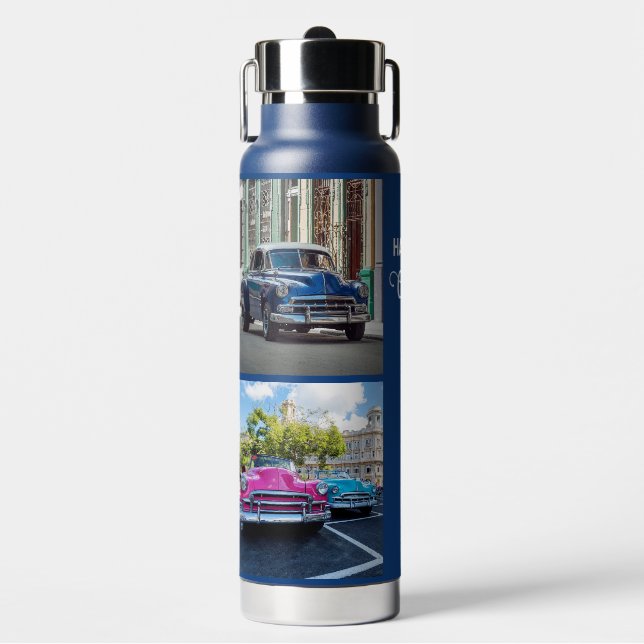 Botella De Agua Havana CUBA Carros Nombre personalizado (Frente)