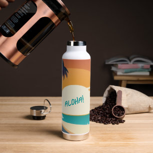 Botella De Agua Hawai/Aloha/Tropical/playa