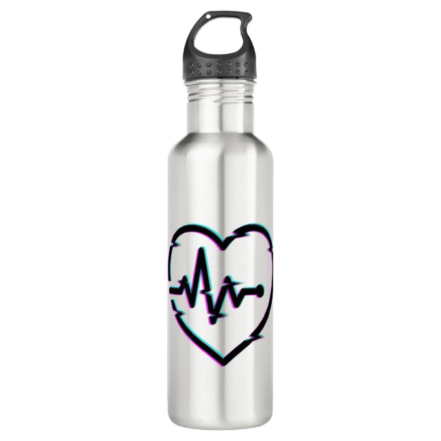 Botella de agua Heart Check (Anverso)