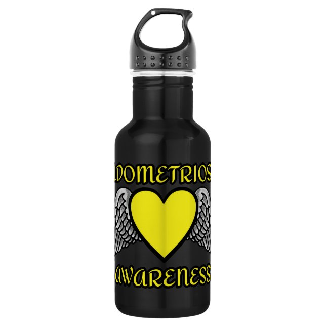 Botella de agua Heart/Wings...Endometriosis (Anverso)