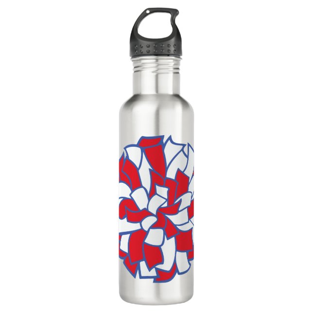 Botella De Agua Heartbeat Cheer Pom-Pom Graphic (Anverso)