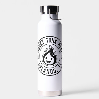 Botella de agua HeatHead negra y blanca