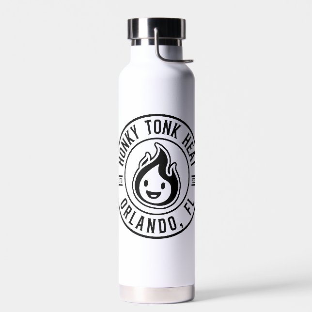Botella de agua HeatHead negra y blanca (Izquierdo)