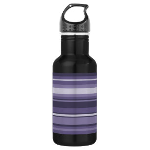Botella De Agua Heather rayas púrpuras