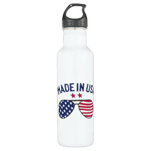 Botella De Agua Hecho en Estados Unidos Bandera de Estados Unidos 