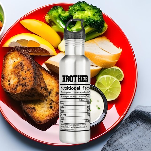 Botella De Agua Hechos de arte de palabra de hermano lindo (Subido por el creador)