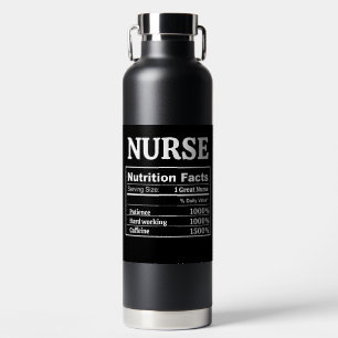 Botella De Agua Hechos Nutricionales Personalizables Enfermera Méd