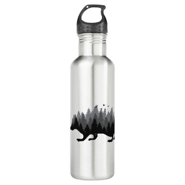 Botella De Agua Hedgehog - Diseño de Woodland (Anverso)