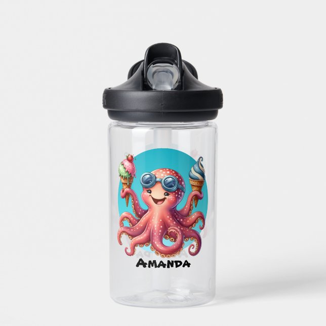 Botella De Agua Helado de pulpo de personalizable dulce (Delante)