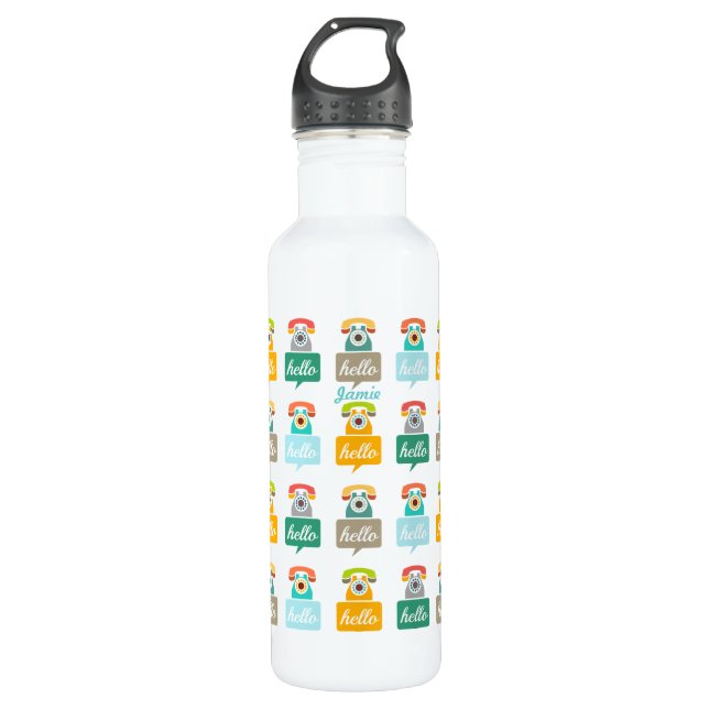 Botella De Agua Hello Cute Colorful Hello (Anverso)