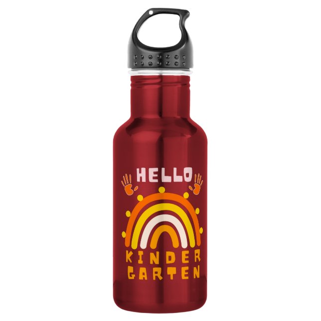 BOTELLA DE AGUA HELLO KINDERGARTEN - GUAY RAINBOW (Anverso)