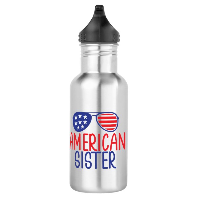 Botella De Agua Hermana de la Bandera de Estados Unidos (Derecha)