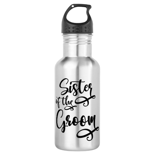 Botella De Agua Hermana del novio (Anverso)