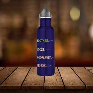 Botella De Agua Hermano tío padrino leyenda desde el año