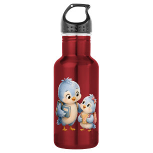 Botella De Agua Hermanos de pájaro azul
