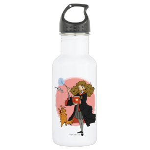 Botella De Agua Hermione y Crookshanks Wingardium Leviosa