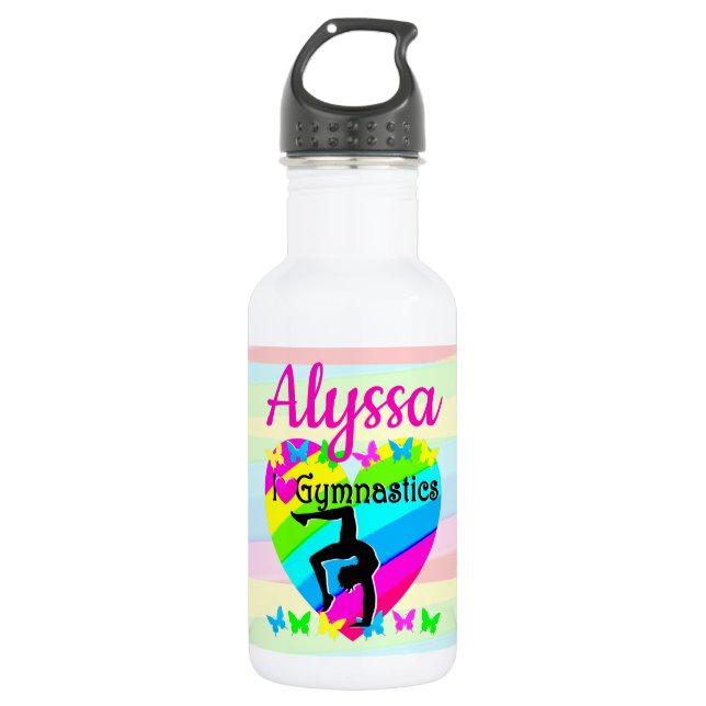 BOTELLA DE AGUA HERMOSA GIMNASTICA DE AMOR PARA EL DISEÑO (Anverso)