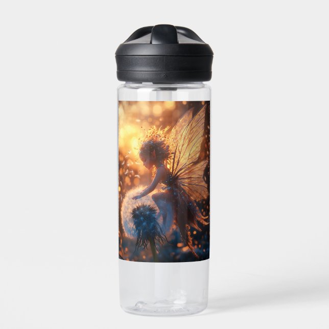 Botella De Agua Hermosa hada de sol con Dandelion (Delante)