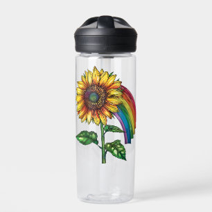 Botella De Agua hermosa y elegante huella con girasol