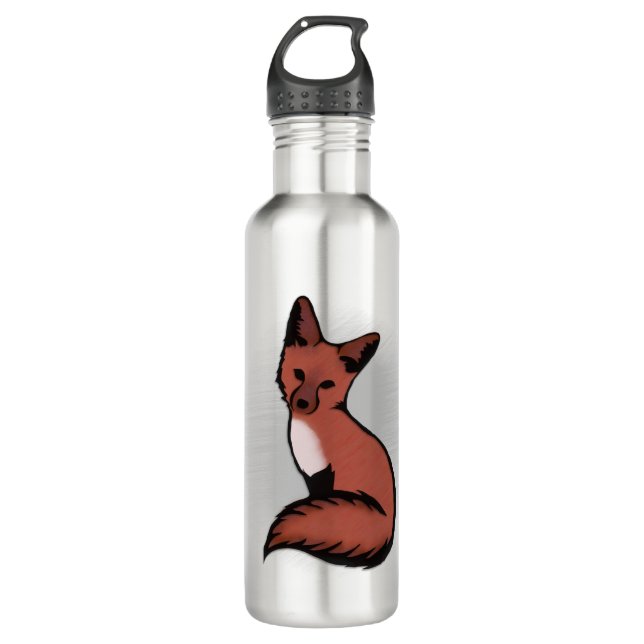Botella De Agua Hermosa zorra roja (Anverso)